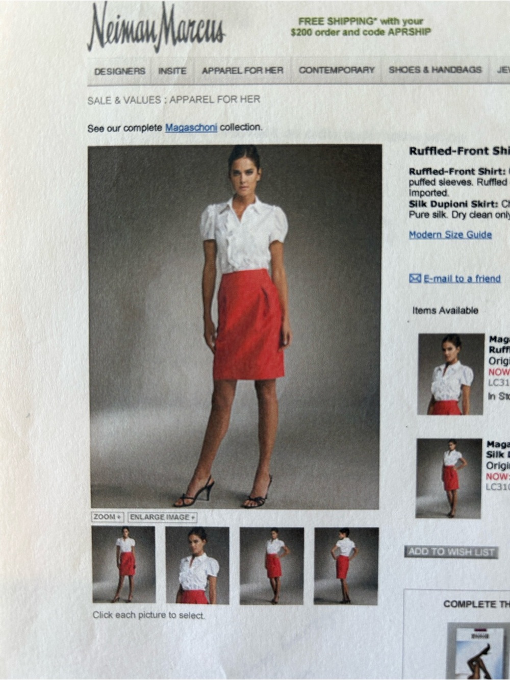 Magaschoni Ruffle-Front Shirt - Picture 9 of 9